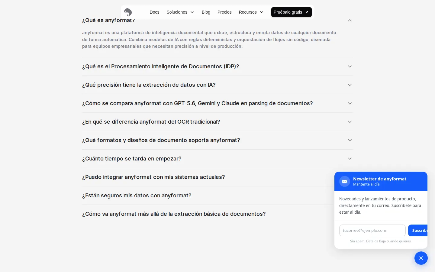 FAQ accordion