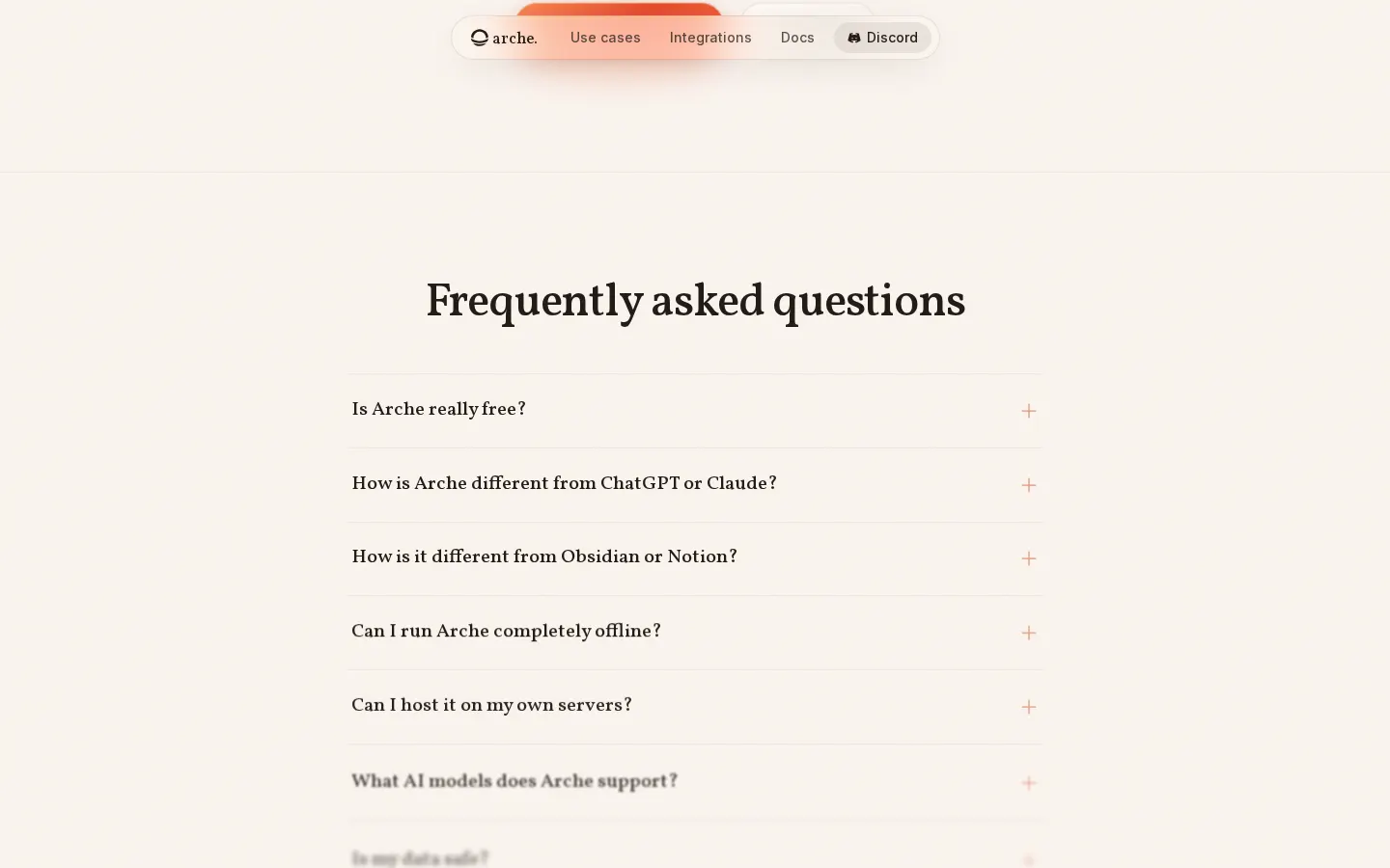 FAQ accordion