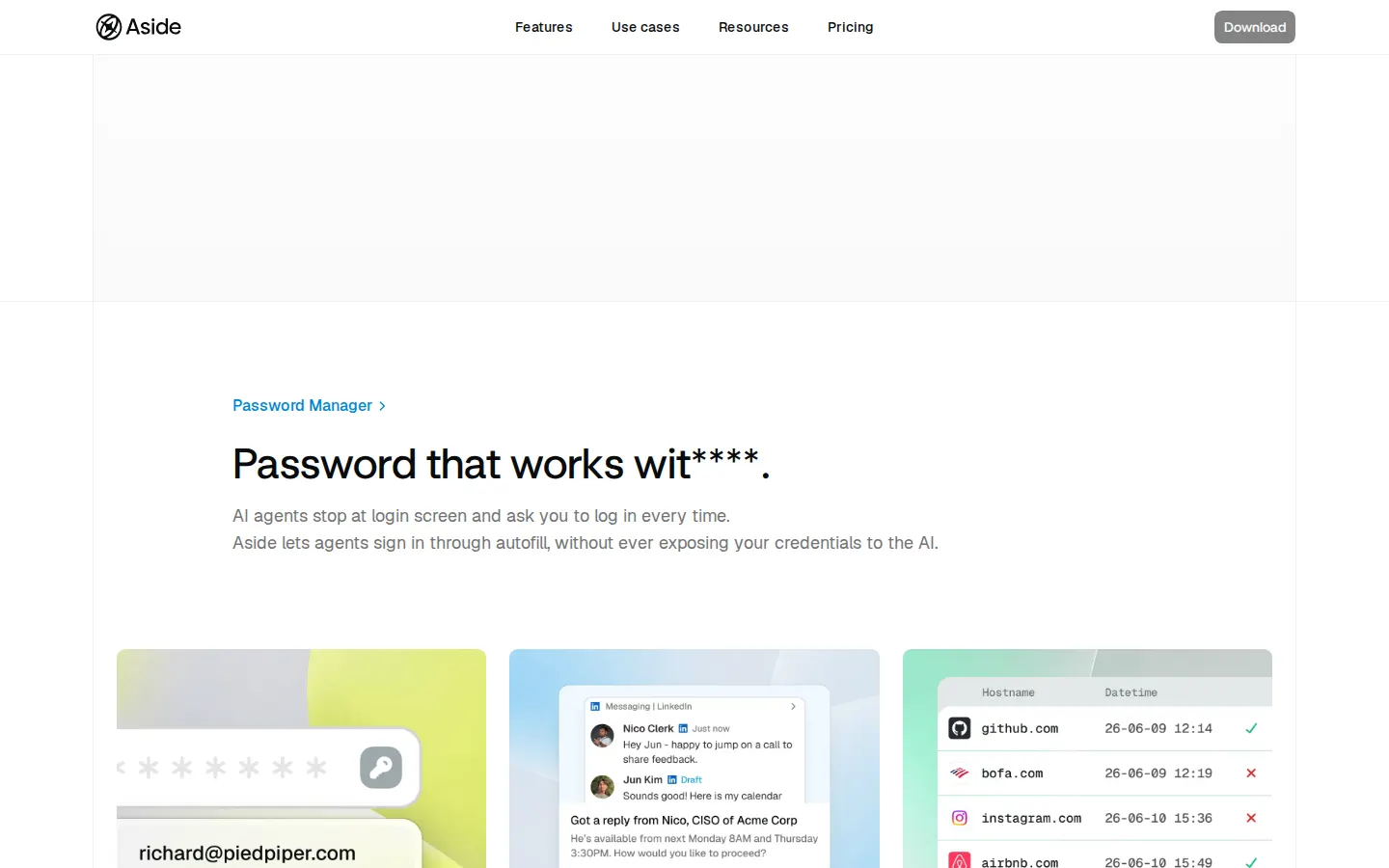 Agent password manager