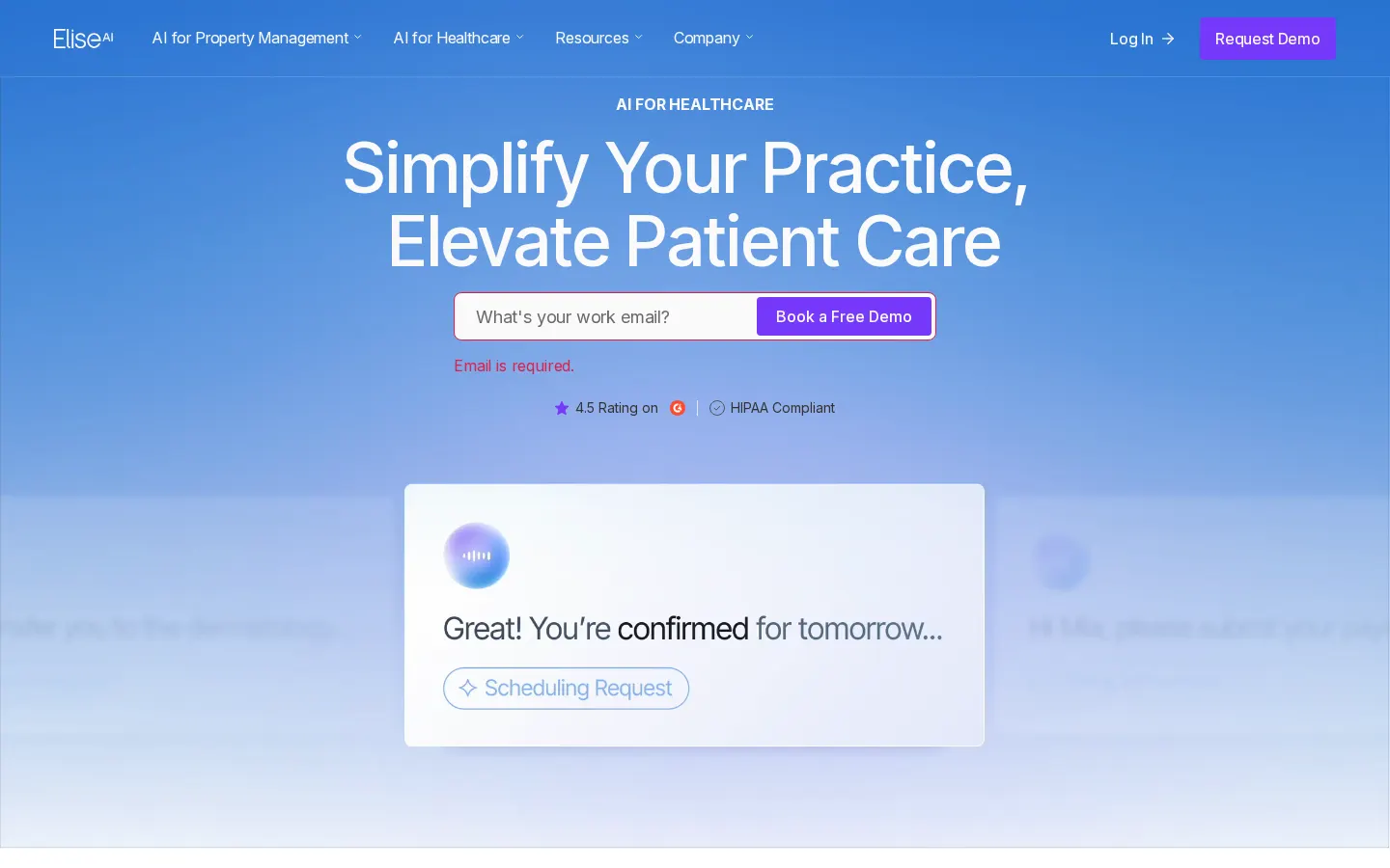 Healthcare demo hero