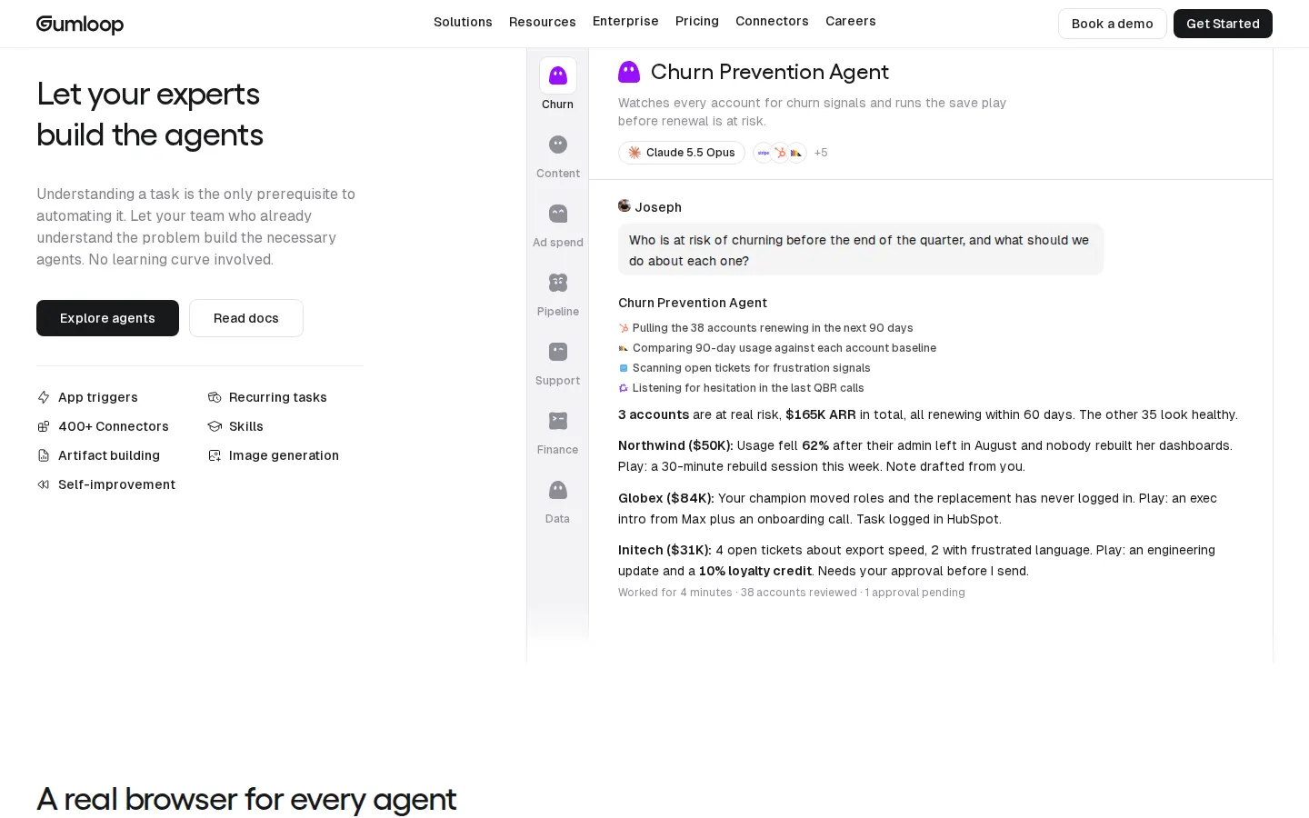 Expert-built agent panel