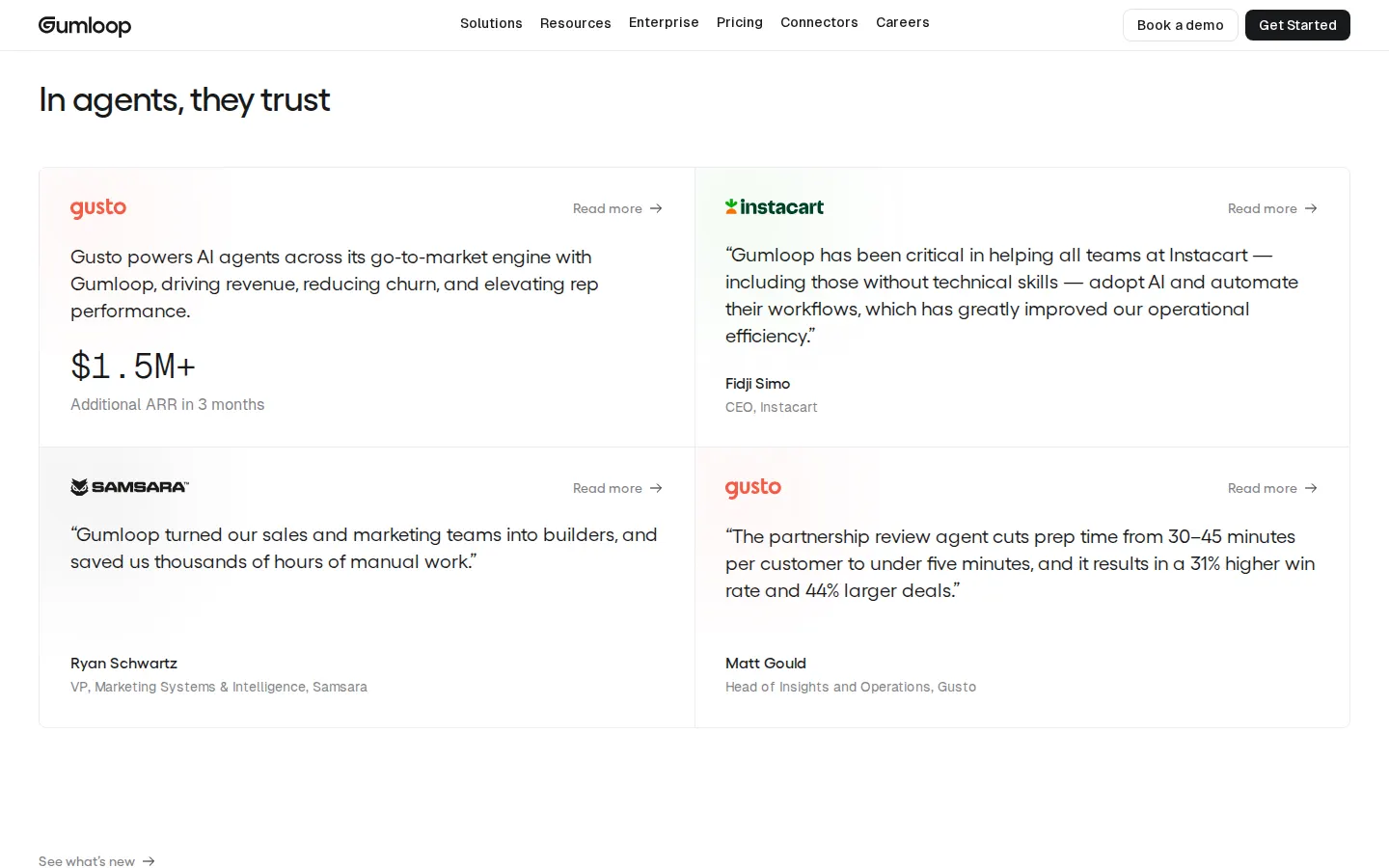 Trust case-study grid