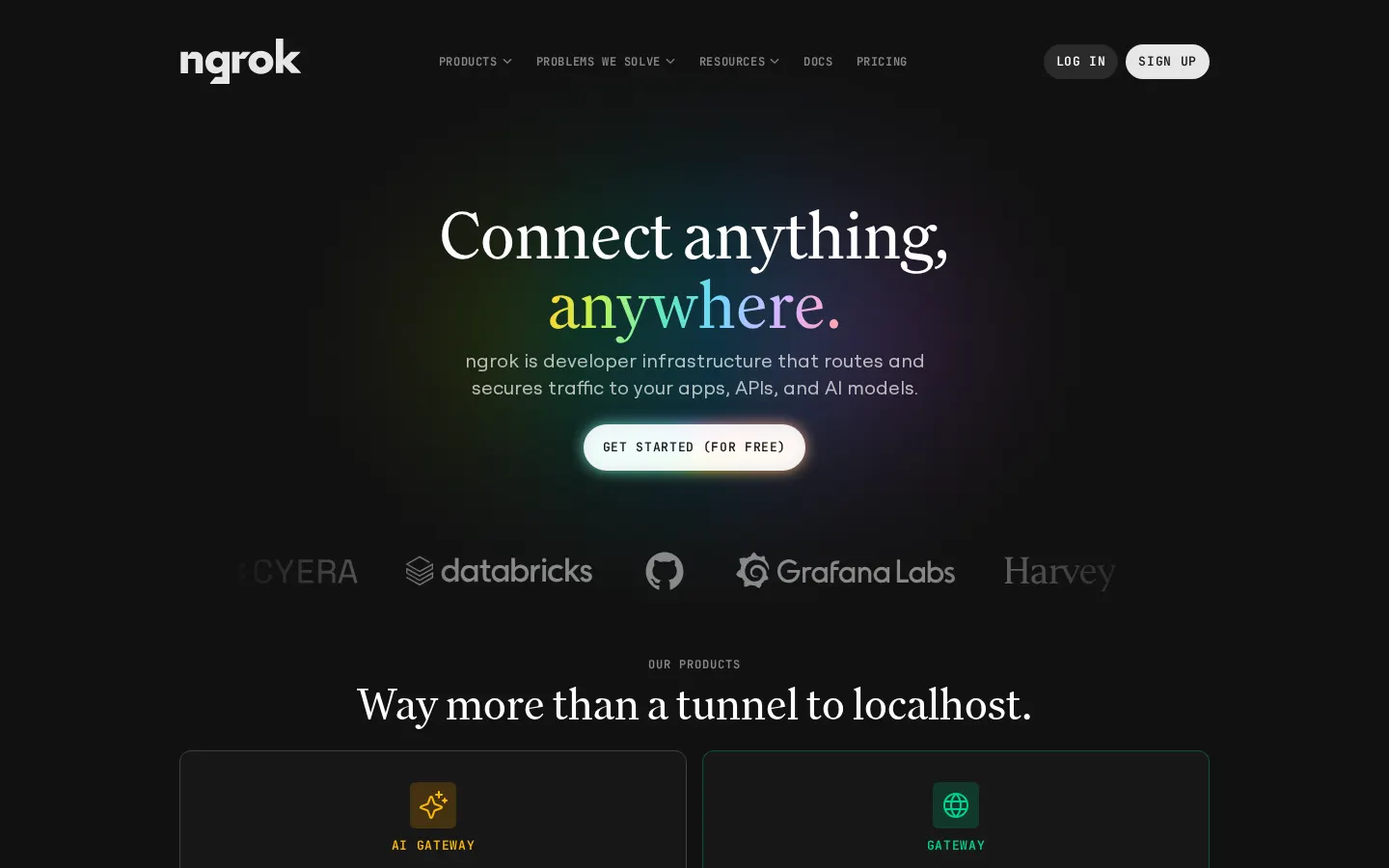 Gradient serif hero
