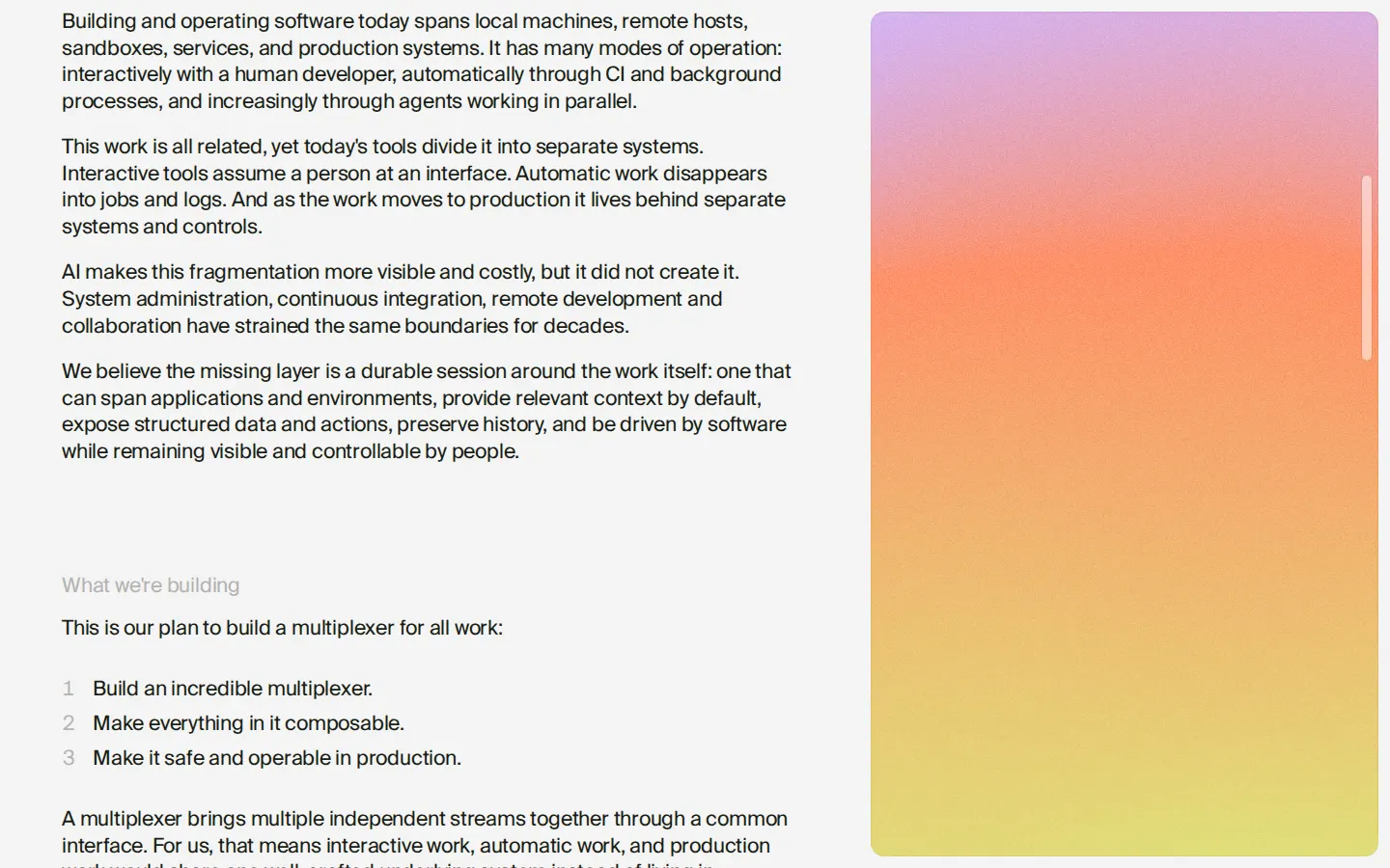 Three-step product vision