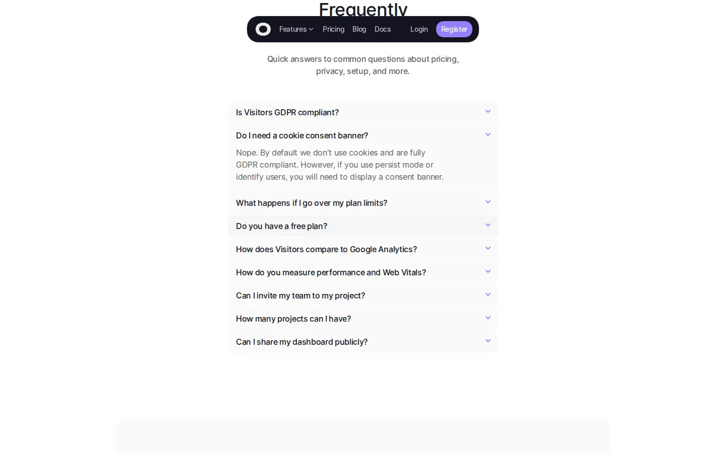 FAQ accordion